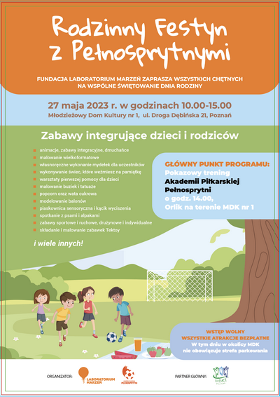Festyn Rodzinny z Pełnosprytnymi - plakat