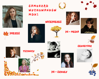 Samorząd Wychowanków 2023/2024 - zdjęcia z nazwiskami