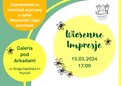 Wiosenne impresje - zaproszenie - plakat