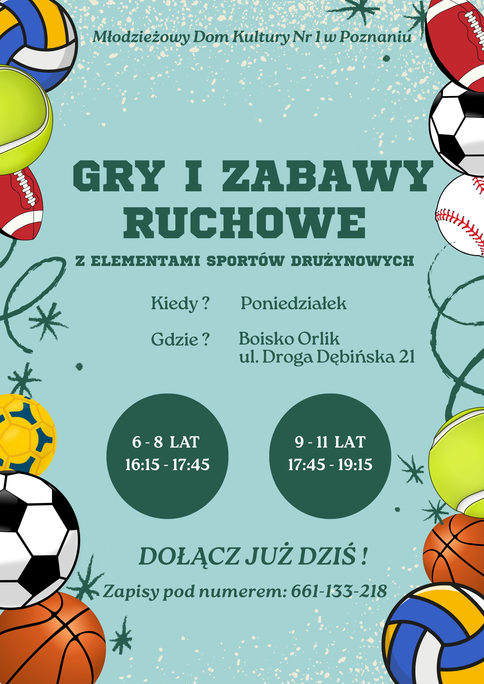 zajecia Patryka plakat