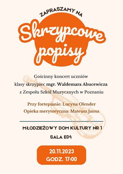 Skrzypcowe Popisy - plakat
